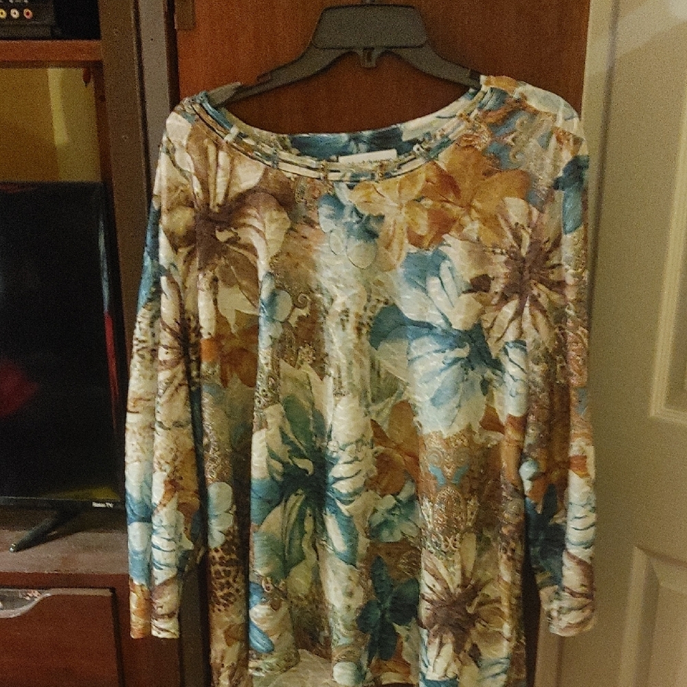 Alfred Dunner Multicolor Floral Blouse
